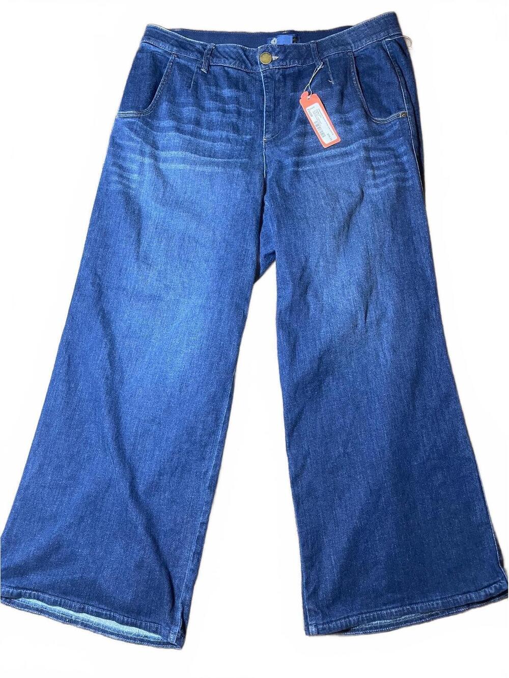 Democracy Ab-solution Women's Wide Leg Dark Wash size 20W NWOT